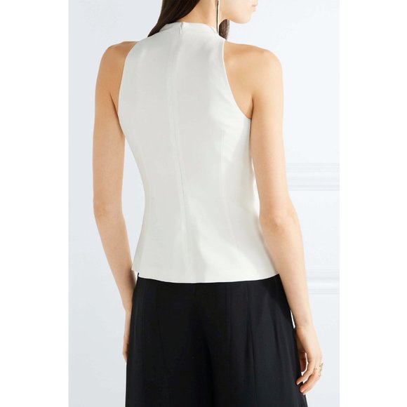 Cushnie and Ochs Ivory Crepe "Choker" top, size 8 (fits 6/8) ** AS IS ** - Picture 2 of 14